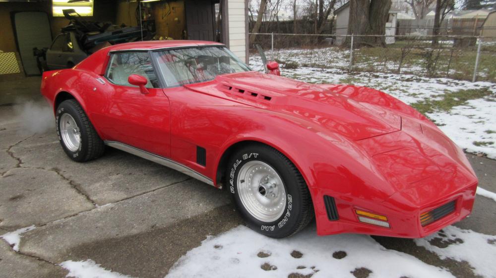 1977 Corvette Coupe, Red Cool Custom Hot Rod Fast Car