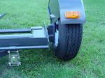 New Heavy Duty Tow Dolly with Hydraulic Surge Brakes, 14" Tires, Turntable, Ratchets and Tie-Down Straps