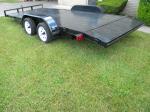 Trailer 16 + 2, 18 Foot Wood Deck Tandem Axle Flatbed Car Trailers, New, (Used Also Available)