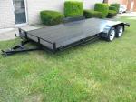 Trailer 16 + 2, 18 Foot Wood Deck Tandem Axle Flatbed Car Trailers, New, (Used Also Available)