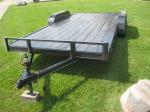 Trailer 16 + 2, 18 Foot Wood Deck Tandem Axle Flatbed Car Trailers, New, (Used Also Available)